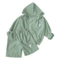 thumbnail image 1 of Hiiyo Boys Upf 50+ Summer Outfits Sun Protection Breathable Hooded Jacket Shorts Set, 1 of 3