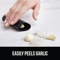 thumbnail image 6 of Garlic Press and Peel Set, Heavy Duty Mincer Tool, Easily Mince and Crush Garlics, Ginger, Nuts, Seeds, Large Ergonomic Handle, Peeler Included, Peeling Cloves, Kitchen Gadgets, Red, 6 of 8