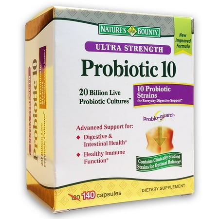 Nature's Bounty Ultra Strength Probiotic 10 140 Capsules ... Nature's Bounty Ultra Strength Probiotic 10 140 Capsules ...