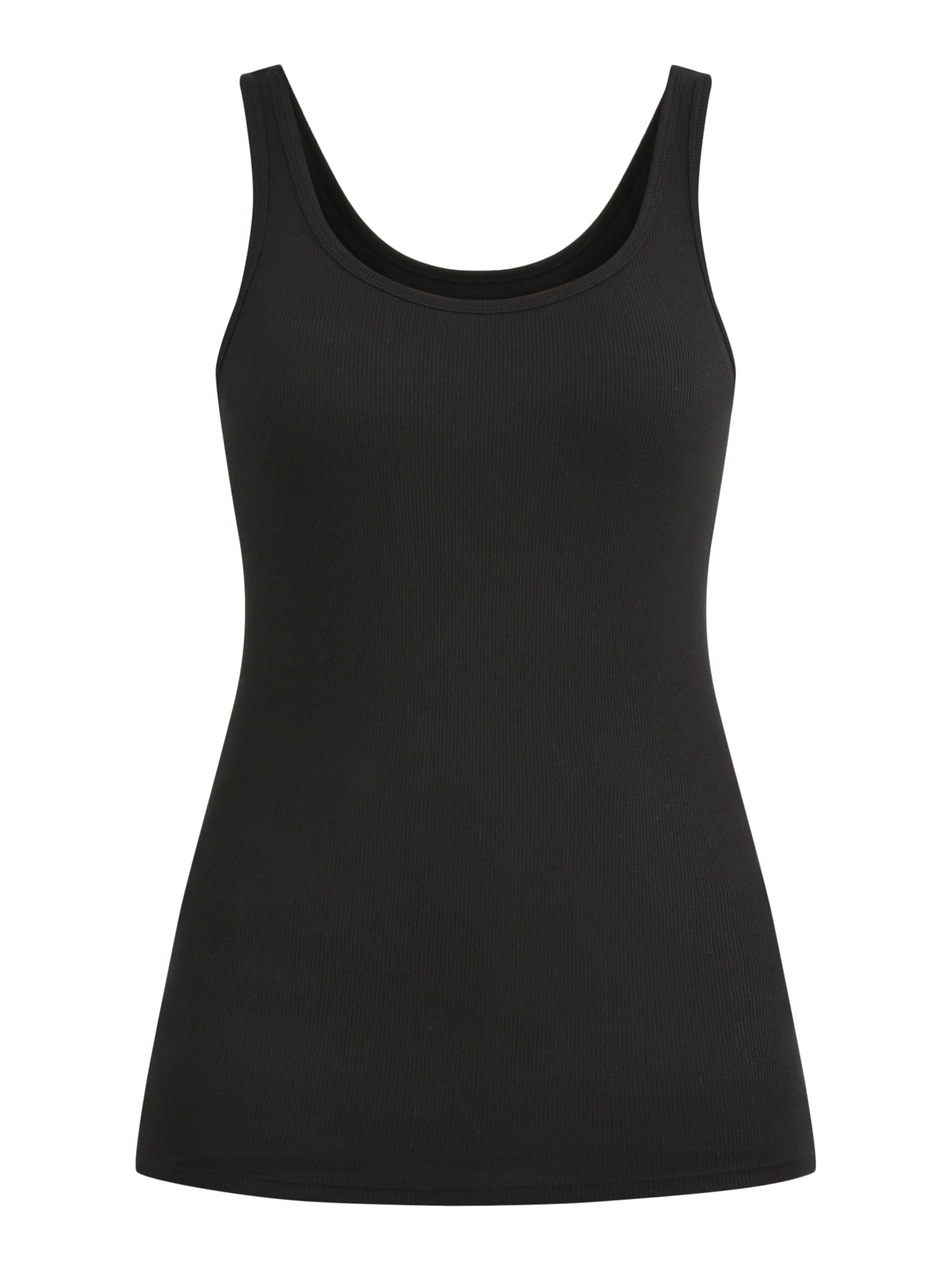 Time and Tru Women's Rib Tank Top, Sizes XS-XXXL