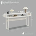 thumbnail image 3 of SinCiDo 63" Long Console Table for Entryway w/Open Storage Shelf, Sofa Table Behind Couch, Modern Entryway Table for Living Room, Hallway, 3 of 7