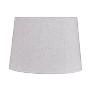 Simplee Adesso Gray Fabric Lamp Shade, 10"H x 14"D, Transitional, Adult Office, Dorm Room Use