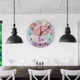 thumbnail image 3 of SKYSONIC Wooden Round Wall Clock Pink Unicorn Whale on Gradient Fish Scale Non Ticking Battery Operated Clocks for Home Office Living Room Bedroom, 3 of 6