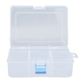 thumbnail image 2 of Caja de piezas transparente de 3 piezas, organizador de herramientas de hardware con rejilla extraíble y separada, estuche de almacenamiento de PP con 6 rejillas, 2 of 14