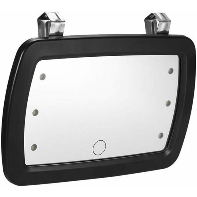 Car Sun Visor Mirror, 6 LED Vanity Mirror Automotive Makeup Mirror Cosmetic Mirror with Touch Screen for Car Truck SUV