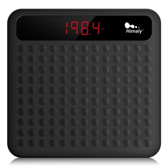 Himaly Digital Scale Bathroom Scale with LCD Digital Display, 400 lbs/180 kg Capacity for Pregnant Women and Fitness Training, Black