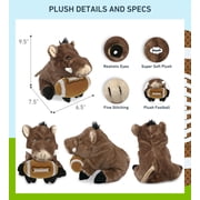 DolliBu Super Soft Wild Boar Stuffed Animal with Football Plush – Soft Huggable Boar, Adorable Playtime Plush Toy, Cute Wild Life Gift Plush Doll Animal Toy for Kids and Adults – 9.5 Inches