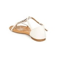 thumbnail image 3 of New Women CHeRISH Sallie-5 Leatherette Chevron T-Strap Thong Flat Sandal Size, 3 of 5