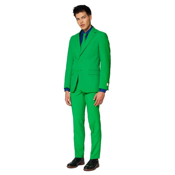 OppoSuits Men's Evergreen Solid Color Suit