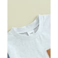 thumbnail image 4 of Bagilaanoe 2pcs Toddler Baby Boy Shorts Set Short Sleeve Contrast Color T Shirt Tops + Shorts 6M 12M 18M 24M 3T Kids Casual Summer Clothes, 4 of 8