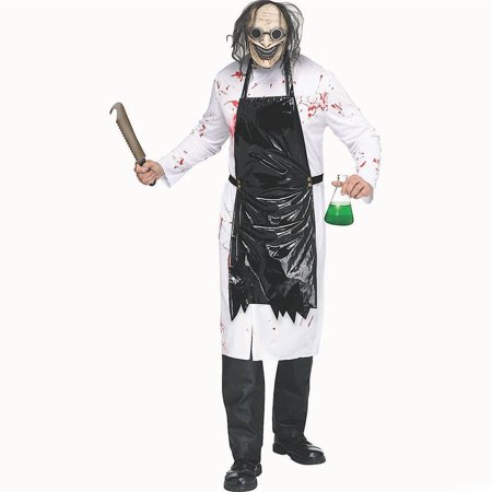 Fun World FW133224 Adults Black & White Mad Scientist Costume - Standard