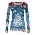 thumbnail image 6 of Womens Christmas Ribbed Knit Tunic Tops Long Sleeve Shirts for Women Slim Fit Ladies Casual Pullover Tops, 6 of 6