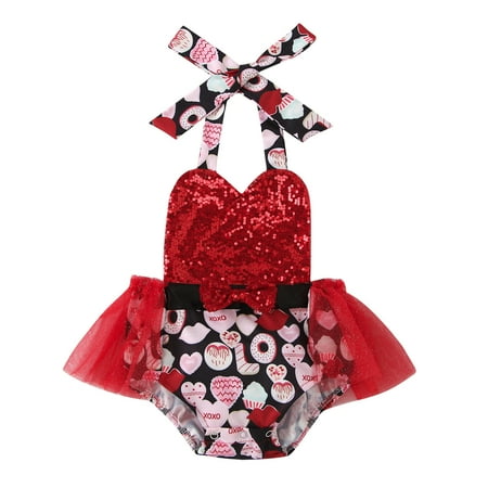 

Leutsin Baby Rompers Newborn Infant Baby Girls Ruffle Dinosaur Printed Bodysuit Romper Set