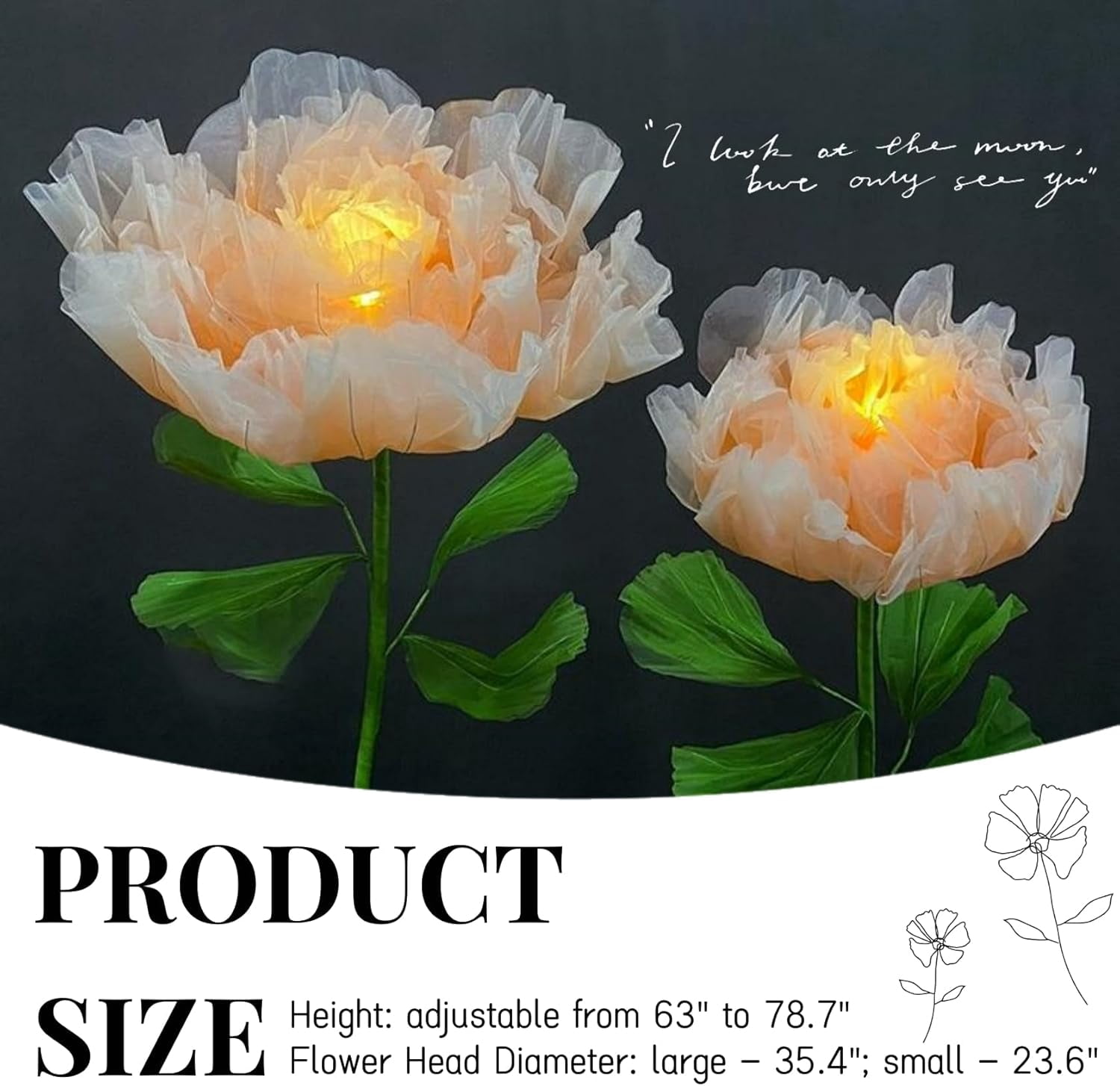Louis Garden 6.56’ High 90cm Electric Silk Artificial Flower Backdrop Flowers for Decoration, Purple