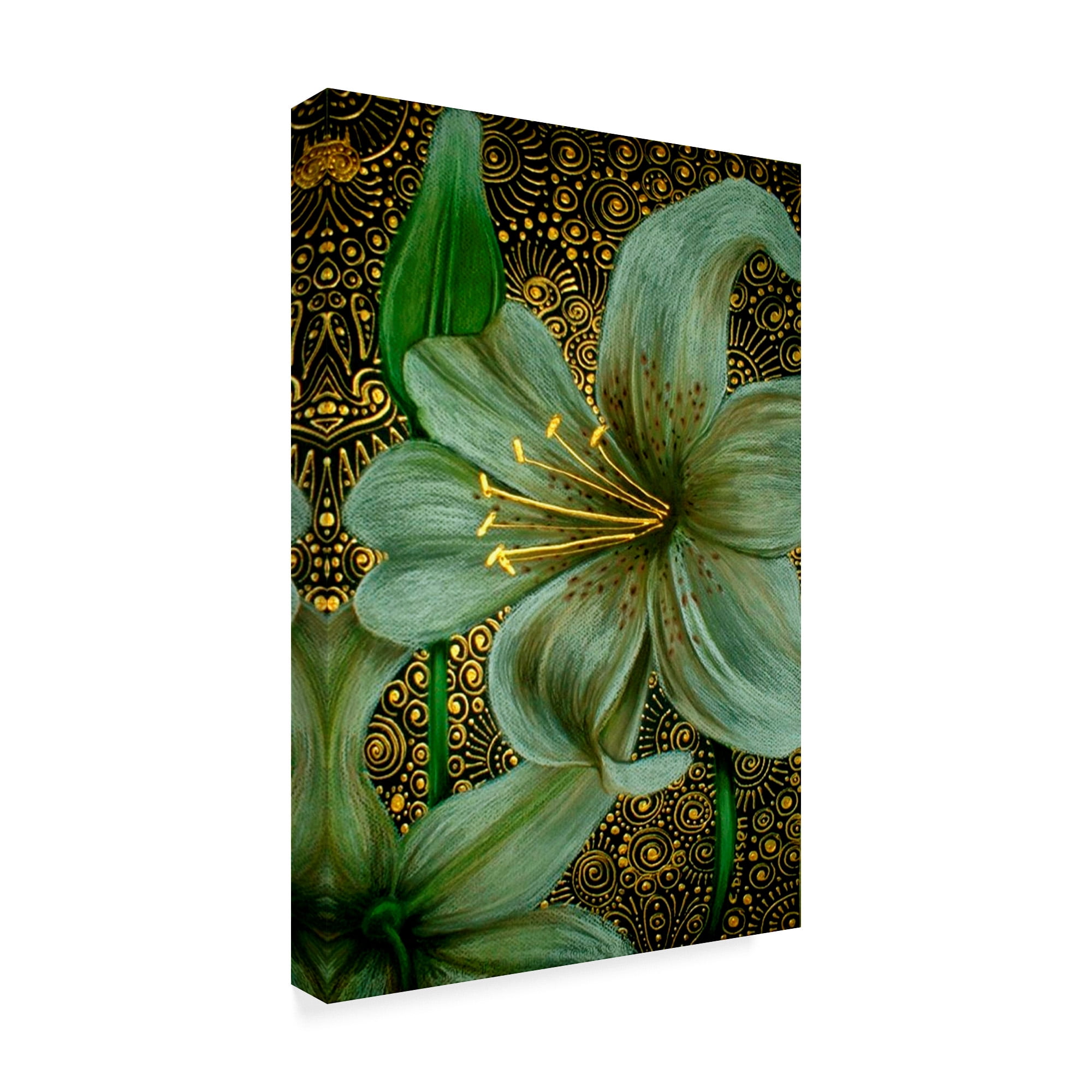 Trademark Fine Art 'White Tiger Lilies' Canvas Art by Cherie Roe Dirksen