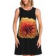 thumbnail image 1 of Easygdp Orange Dalia para Vestido Transpirable de Mujer, Vestido Suelto de Manga Corta con Pliegues y Bolsillos para el Verano, 1 of 7