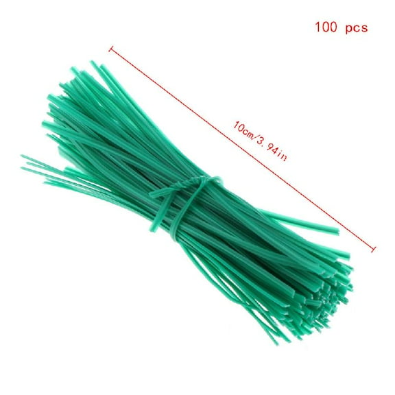 SIEYIO 100 Pcs Garden Coated Twist Wire String Tie Plant Support Plastic Strap Cables