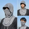 thumbnail image 2 of Visland Men Summer Riding Headgear with Drawstring Design Multi-Functional Sun Protection Face Guard Ice Silk Quick-Drying 3 in 1 Neck Gaiter, 2 of 8