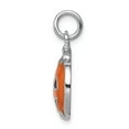 thumbnail image 2 of Sterling Silver Rhodium-plated Orange Jack-a-Lantern Charm, 2 of 3