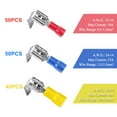 thumbnail image 2 of 140PCS 22-10AWG Insulated Piggyback Spade Crimp Terminals Connectors Female Male, 2 of 4