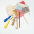 thumbnail image 1 of tch Hook Crochet Bent Wooden Craft Accs s de bricoje de uso múltiple Suministros de A de tejer Herramienta de tejer pa Baoblaze Gancho de pestillo doblado, 1 of 8