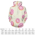 thumbnail image 2 of Pink Donuts Pattern 3D Print Hoodie Men Women Autumn Thin Pullover Sweatshirt Vintage Streetwear Tops, 2 of 6