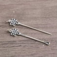 thumbnail image 6 of K-KED Pure S990 Sterling Silver Toothpick Earpick Ear Spoon Lucky Gift Knot Pendant -Toothpick And Earpick, 6 of 7