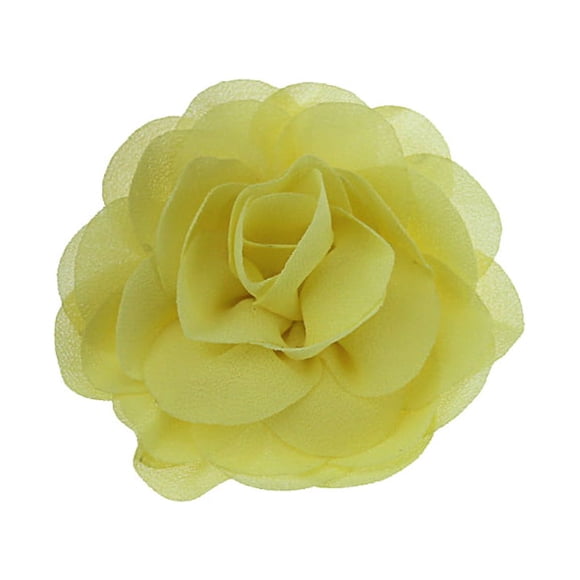 Advancent Collar de perro flores gasa perla hermosa apariencia gato pajarita banda elástica suministros para mascotas decoración del cuello Decoración amarillo