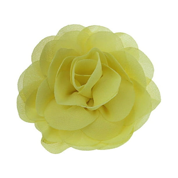 Advancent Collar de perro flores gasa perla hermosa apariencia gato pajarita banda elástica suministros para mascotas decoración del cuello Decoración amarillo