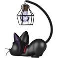 thumbnail image 5 of Luz nocturna para gatos para niños, lindo servicio de entrega, artesanía de resina negra, 5 of 5