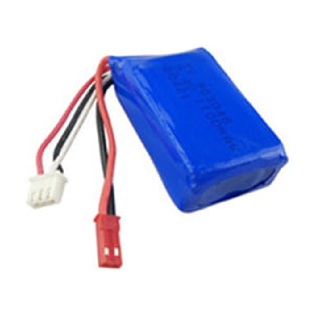 ​2-Pack 7.4V 1100mAh LiPo Batteries + Dual-Port Charger - for WLToys A949/A959/A969/A979/S989 1:28 RC Cars​​ Black ,Bule