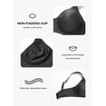 thumbnail image 6 of Deyllo Women's Wireless Bras Plus Size No Wire Non Padded Full Coverage Minimizer Bra, Black 38DDD, 6 of 9
