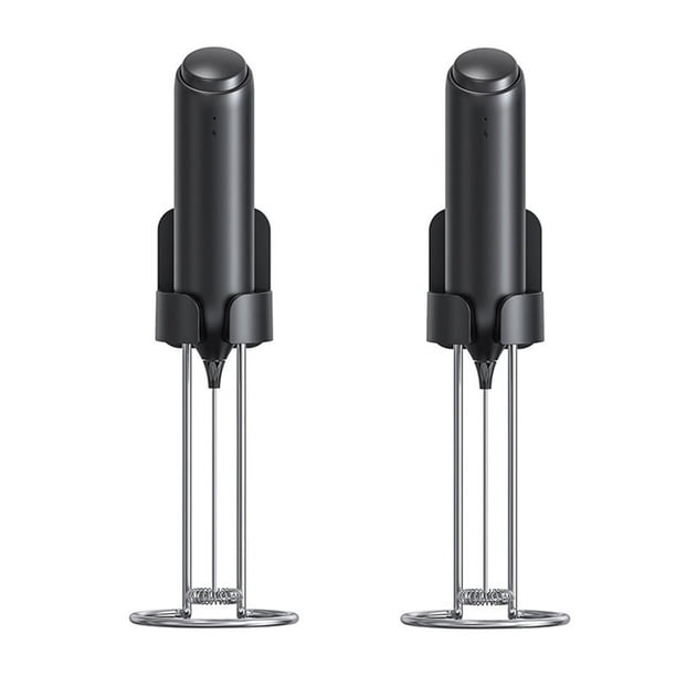 Batidor de mano recargable con soporte, espumador de café eléctrico, batidor eléctrico, batidora portátil para bebidas