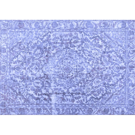 Ahgly Company Indoor Rectangle Abstract Blue Contemporary Area Rugs, 3' x 5'