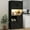 Black, variant on Winkalon 68'' Kitchen Pantry Hutch with Charging Station and LED Light, Buffet Storage Cabinet with Adjustable Shelves, White