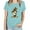 Mint Green, variant on 2025 Playful Bumblebee Cartoon Print Crewneck Short Sleeve Relaxed Casual Tee for Womens