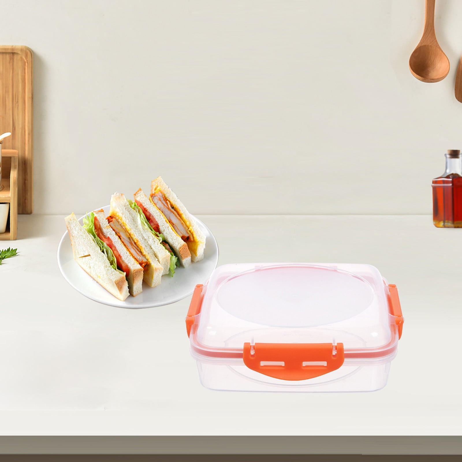 1 Boîte à Sandwich Réutilisable - Plastique Sans BPA, Pas