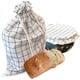 thumbnail image 4 of Injueey Bolsas de lino reutilizables caseras con forro de plástico, bolsas de pan salvadoras, bolsas de lino caseras para almacenar pan de Almacenamiento y organización del hogar B 30*40 cm, 4 of 6