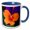 Blue/White, variant on 3drose, Pansy Viola Tricolor Flower of Vibrant Orange and Violet Colors, 11oz Mug