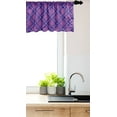 thumbnail image 2 of Ambesonne Plaid Valance Pack of 2, Awakening Tones Modern Tartan, 42"X18", Fuchsia and Dark Blue, 2 of 3