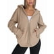 thumbnail image 3 of Sudaderas con Capucha y Cremallera para Mujer, Sudaderas Extragrandes, Conjuntos de Moda Escolar para Otoño, Chaquetas Informales, Ropa de Invierno Camello M, 3 of 9