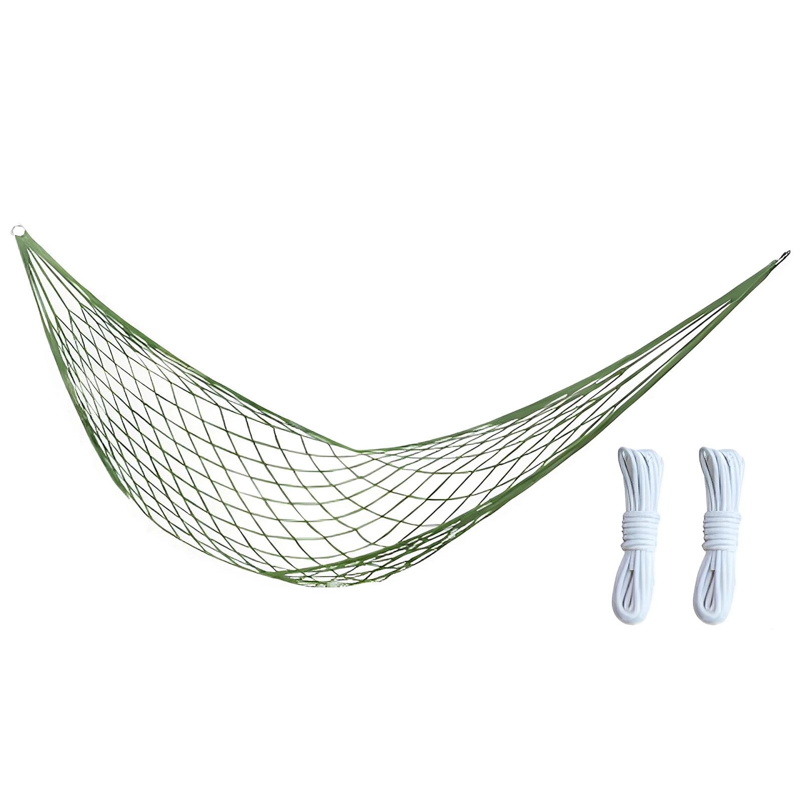 harayaa Mesh Rope Hammock Portable Lightweight Tree Hammock for Beach Yard Traveling A