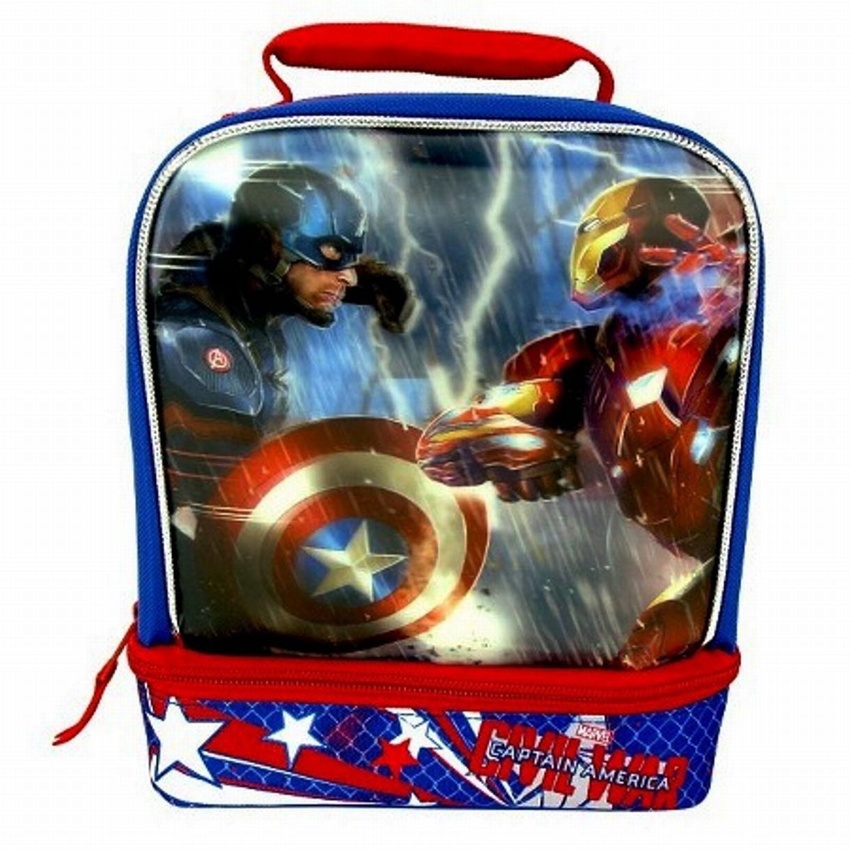 Captain America Avengers ILS I LOVE SHOPPING Contenitore Termico Porta merenda Scatola Sandwich Box per Bambini 
