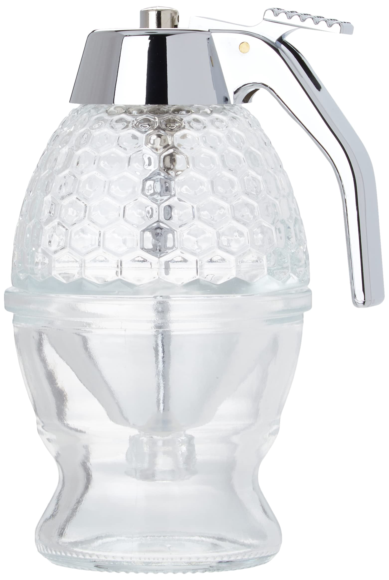 Glass Honey And Syrup Dispenser With Warming Base  Clear 3.25 X 4 6 Inches