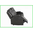thumbnail image 3 of BENZ Modern Gray Power Reclining Sofa - Pebbled Faux Leather with LED Lights & Adjustable Headrest for Living Room, 3 of 6