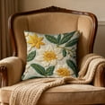 thumbnail image 4 of Antqov Embroidered Throw Pillow Covers 18x18" Cute Sunflower Spring Decorative Pillowcases Square Floral Pillow Cushion Cases for Home Bedroom Living Room Decor, 4 of 6