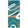 thumbnail image 5 of SAFAVIEH Soho Cheryl Abstract Wool Area Rug, Teal/Multi, 6' x 6' Round, 5 of 10