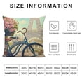 thumbnail image 5 of BANET Paris Throw Pillow Covers Blue Red Bike Flower Pillow Cases with Eiffel&nbsp;Tower Stamp Letters Pattern Wedding Decorations Cushion Cover 24x24in, 5 of 5