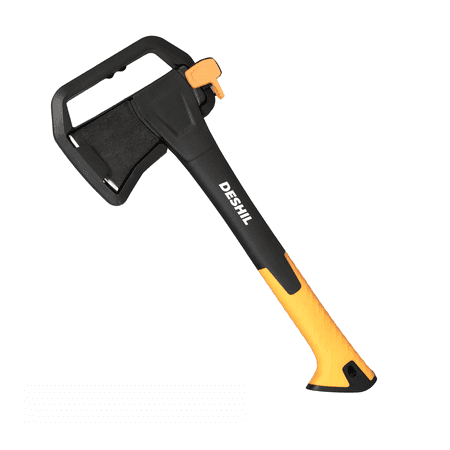 X14Camping Axe for Chopping Wood - Teflon Coated & Rust Resistant - Forged Steel Blade with Shock-Absorbing Non-Slip Nylon Handle - Survival Hatchet for Gardening Bushcraft Wilderness & Outdoor Use