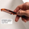 thumbnail image 4 of ZEUS Large Mustache Comb, Long Handle Handmade Saw Cut Mustache Comb for Men (Tortoiseshell) P12, 4 of 6